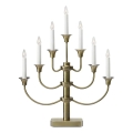 Markslöjd 706282 - Candelabro natalizio GYLLING 7xE10/3W/230V ottone