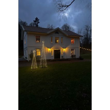 Markslöjd 706329 - Decorazione natalizia LED per esterni ABETO 200xLED/2,7W/230V 2m IP44 nero