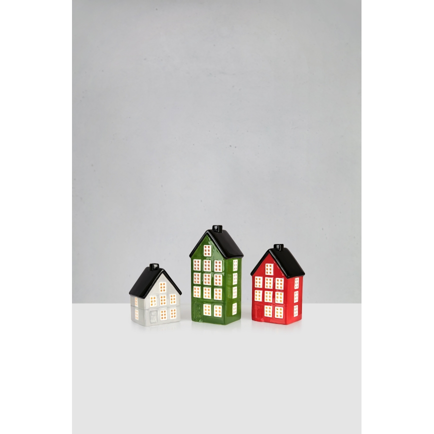 Markslöjd 706348 - Set da 3 decorazioni natalizie ricaricabili a LED dimmerabili PORTREE LED/0,1W/3,7V 150 mAh + telecomando