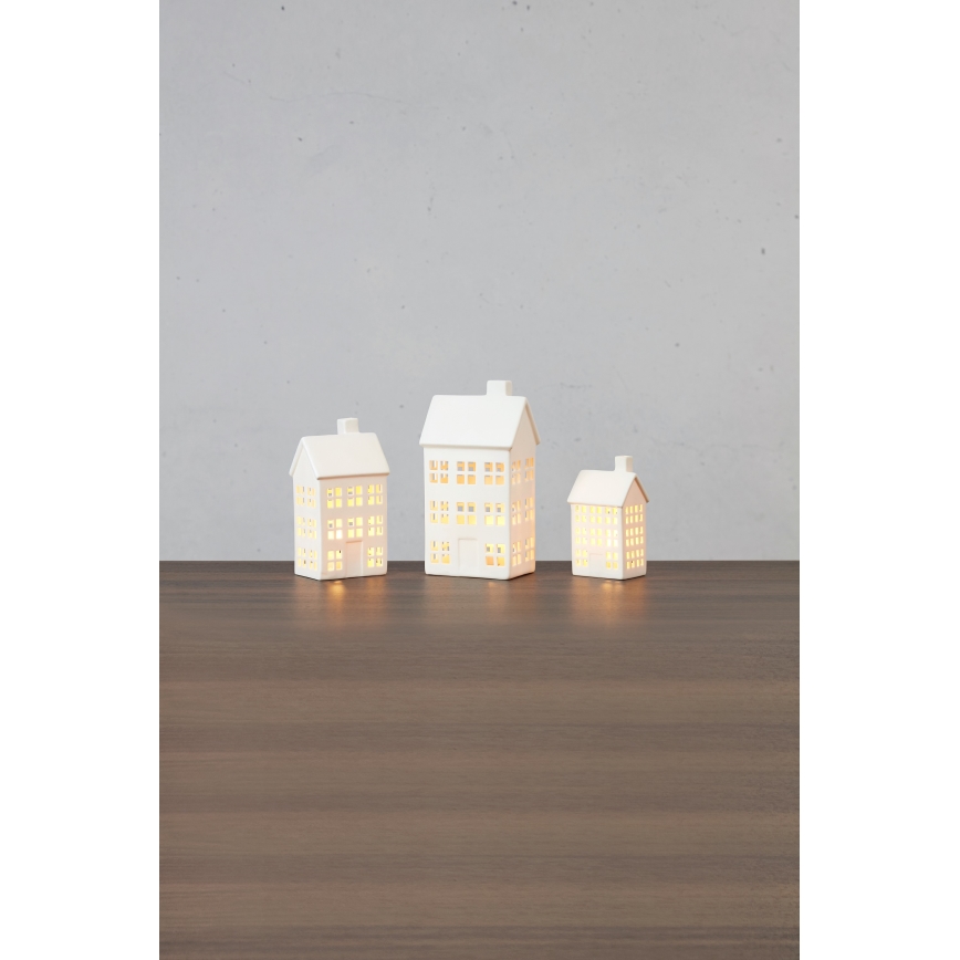Markslöjd 706349 - Set da 3 decorazioni natalizie ricaricabili a LED dimmerabili ETON LED/0,1W/3,7V 150 mAh + telecomando