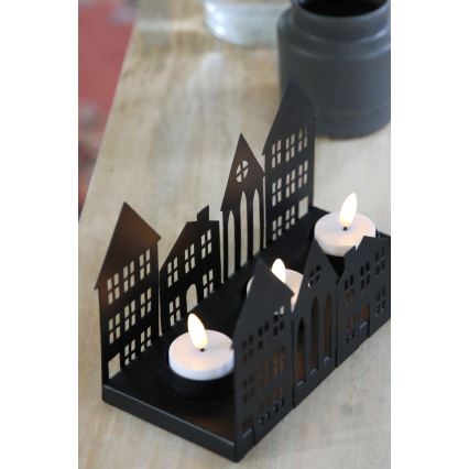 Markslöjd 706364 - LED candeliere natalizio YORK 3xLED/0,1W/1xCR2032 nero