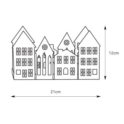 Markslöjd 706364 - LED candeliere natalizio YORK 3xLED/0,1W/1xCR2032 nero