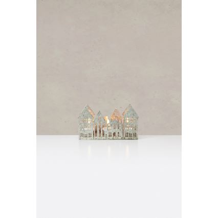 Markslöjd 706365 - Portacandela natalizio LED YORK 3xLED/0,1W/1xCR2032 grigio