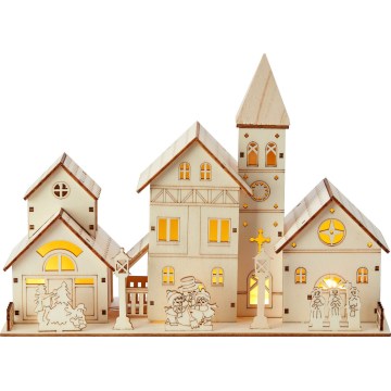 Markslöjd 706447 - decorazione natalizia a LED VILLAGE LED/0,24W/2xAA compensato
