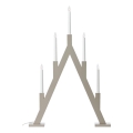 Markslöjd 706470 - Candelabro natalizio BJURFORS 5xE10/3W/230V pino/beige