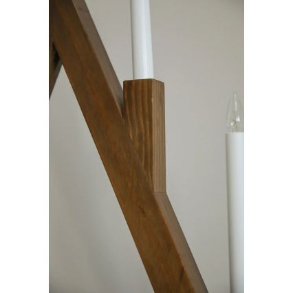 Markslöjd 706471 - Candelabro natalizio BJURFORS 5xE10/3W/230V pino/marrone