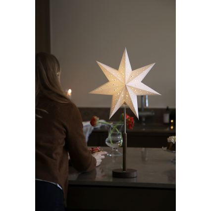 Markslöjd 706493 - Decorazione natalizia LED ricaricabile NOELLA LED/0,5W/3,7V 2000 mAh marrone/bianco