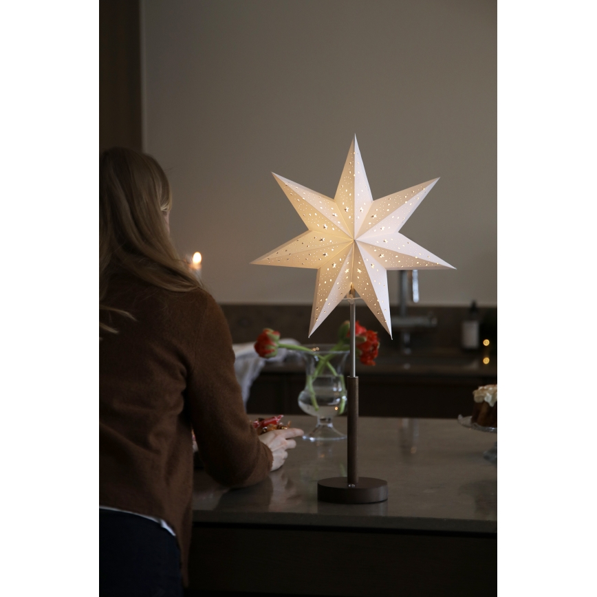 Markslöjd 706493 - Decorazione natalizia LED ricaricabile NOELLA LED/0,5W/3,7V 2000 mAh marrone/bianco