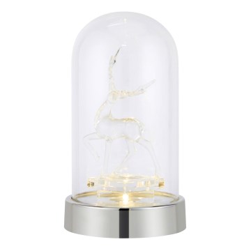 Markslöjd 706528 - Decorazione natalizia a LED ISLA LED/0,06W/3xAA cromo lucido/renna