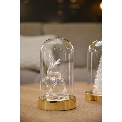 Markslöjd 706529 - Decorazione natalizia a LED ISLA LED/0,06W/3xAA ottone/renna
