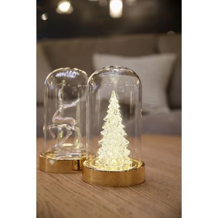Markslöjd 706531 - LED decorazione natalizia ISLA LED/0,06W/3xAA ottone/alberello
