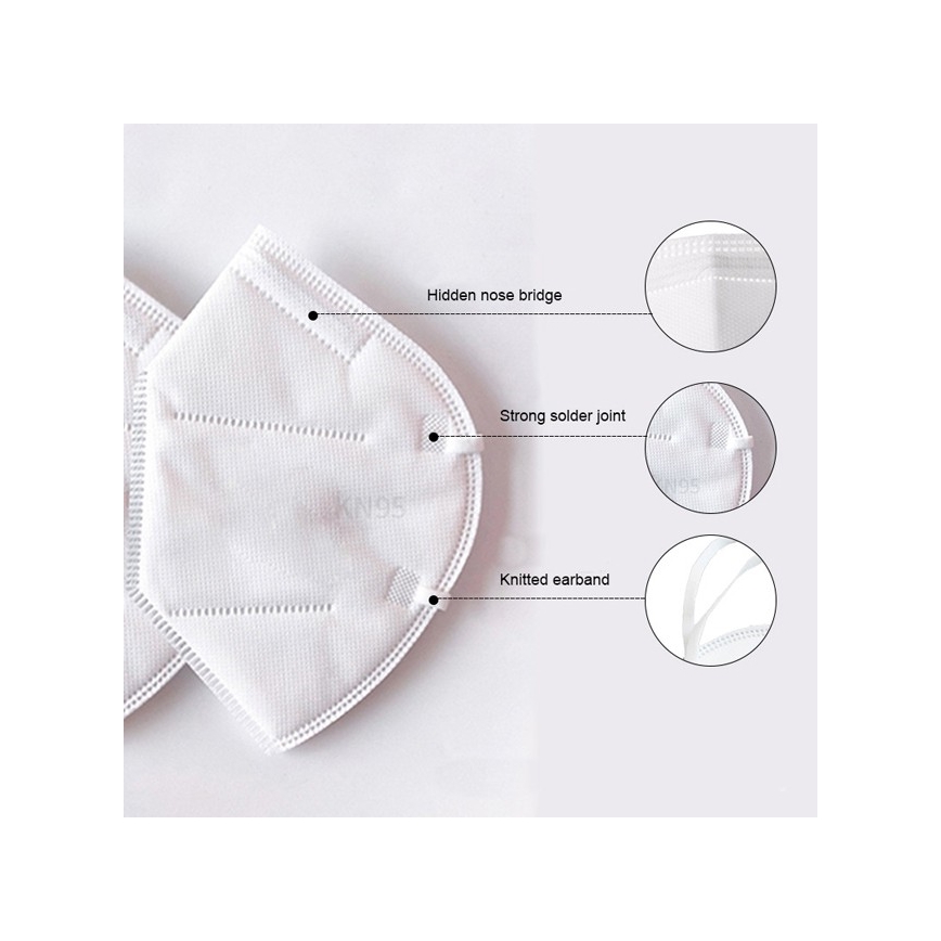 Mascherina di protezione con valvola di espirazione classe KN95 (FFP2)