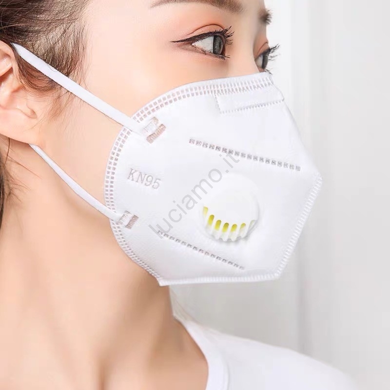 Stelle Su Verde Acqua, Mascherina Filtrante Per Bambini E Adulti, In