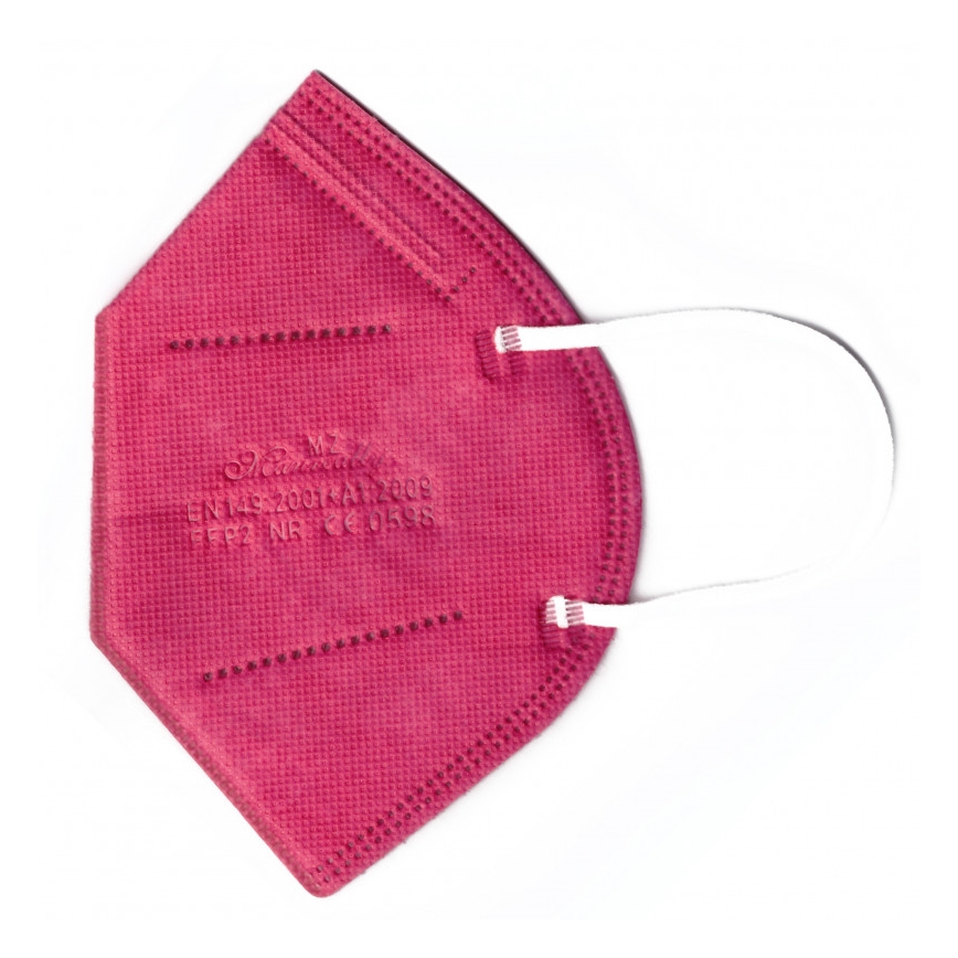 Mascherina  FFP2 NR CE 0598 rosa scuro 20pz