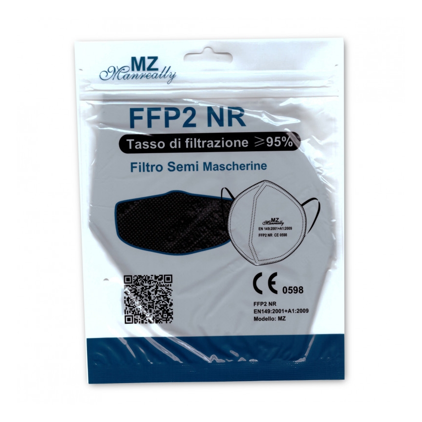 Mascherina  FFP2 NR CE 0598 rosa scuro 20pz
