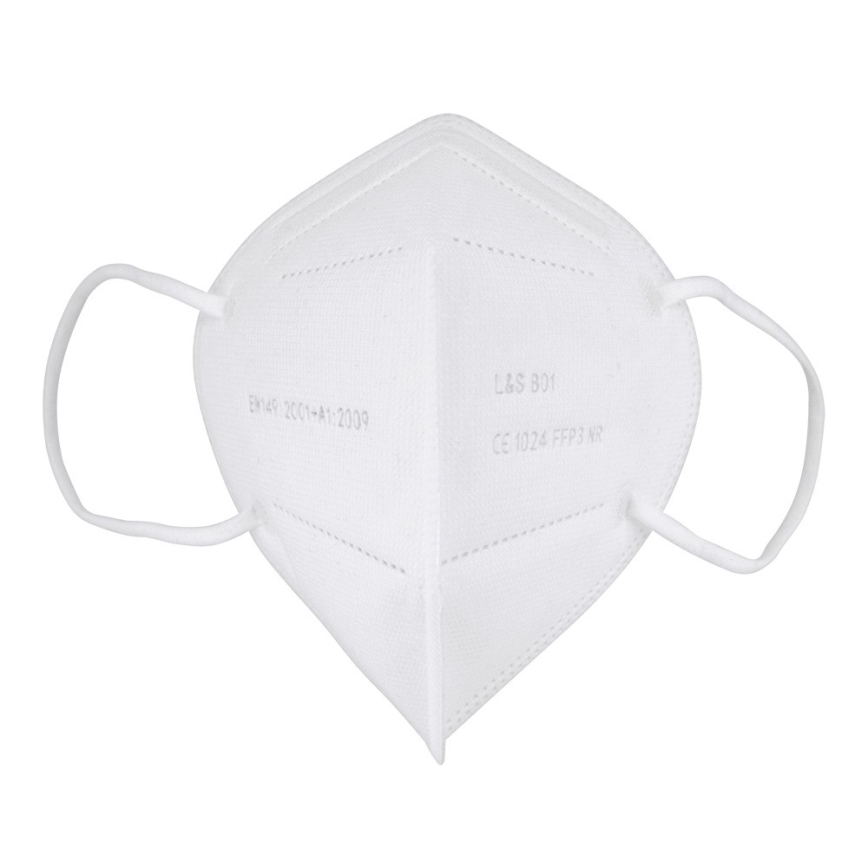 Mascherina FFP3 NR L&S B01 - 5-strati - efficienza di 99,87%  100pz
