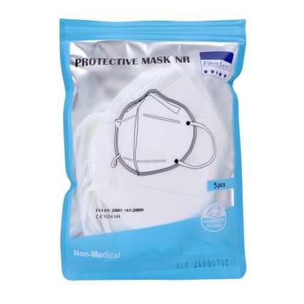 Mascherina FFP3 NR L&S B01 - 5-strati - efficienza di 99,87%  100pz
