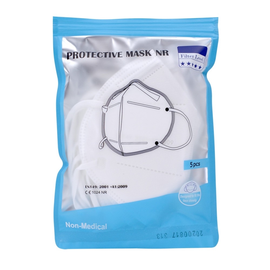 Mascherina FFP3 NR L&S B01 - 5-strati - efficienza di 99,87%  100pz