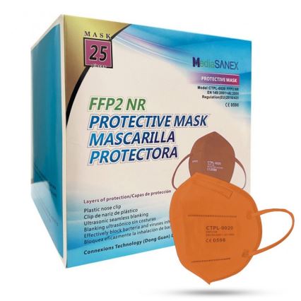 Mascherina Media Sanex FFP2 NR Arancio 100pz