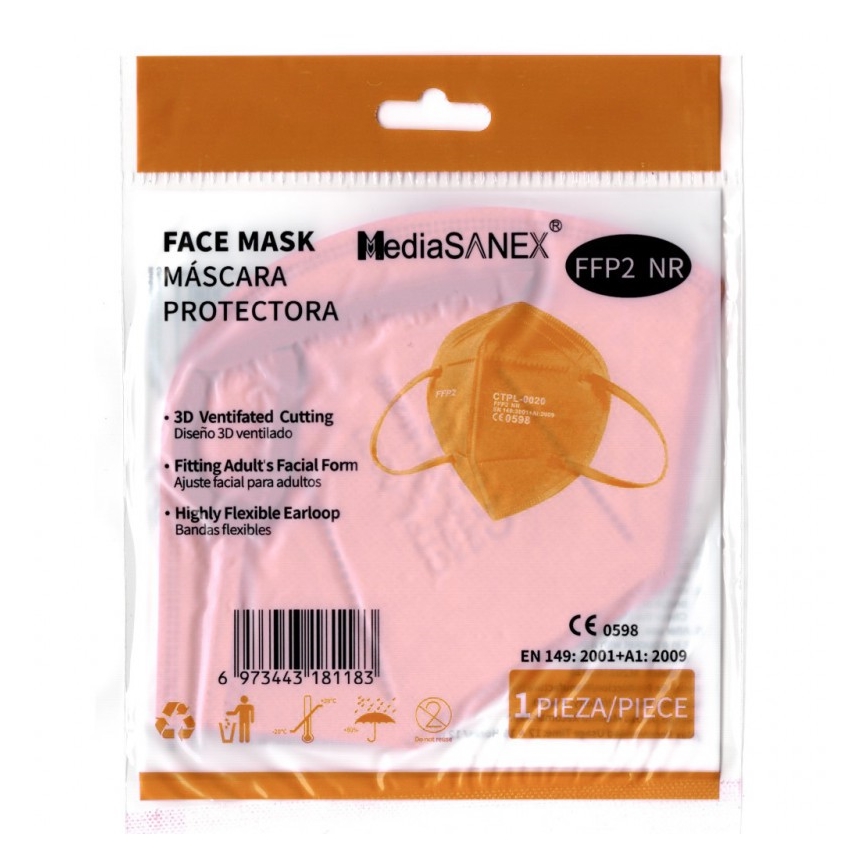 Mascherina Media Sanex FFP2 NR Arancio 1pz