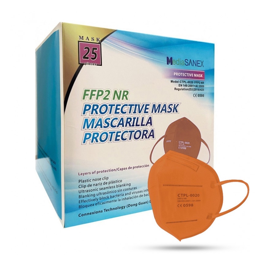 Mascherina Media Sanex FFP2 NR Arancio 1pz