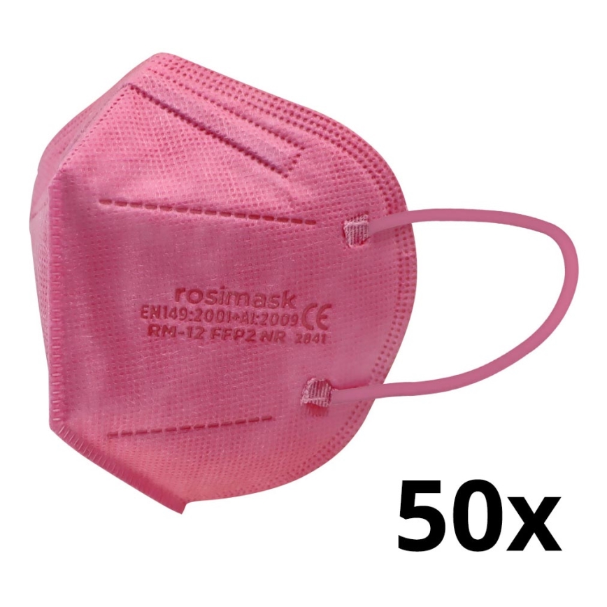 Mascherina taglia bambino FFP2 ROSIMASK MR-12 NR rosa 50pz