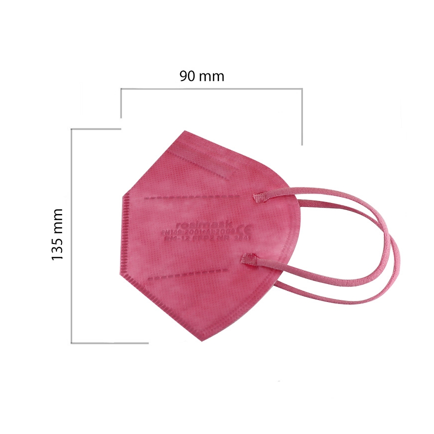 Mascherina taglia bambino FFP2 ROSIMASK MR-12 NR rosa 50pz