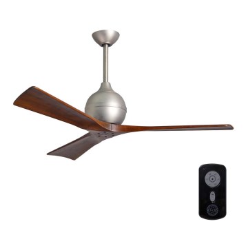 Matthews VEN-IR3-52 - Ventilatore da soffitto IRENE 52″ nichel opaco/noce