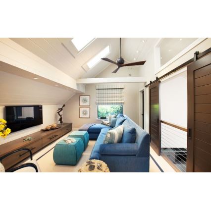 Matthews VEN-IR3-52 - Ventilatore da soffitto IRENE 52 nichel opaco/noce