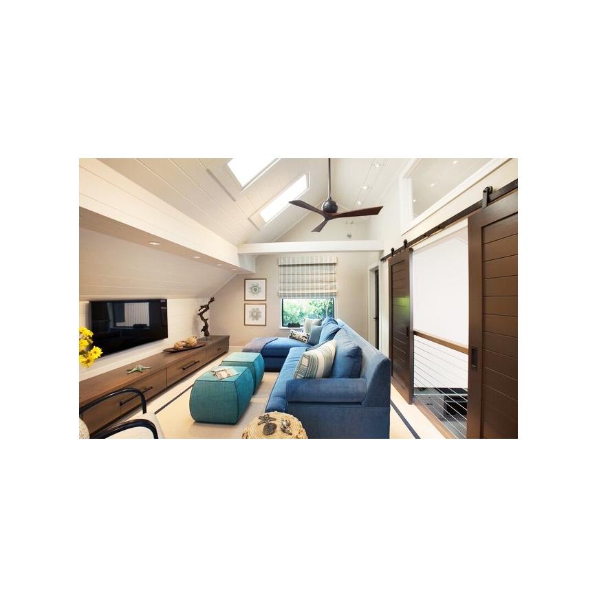 Matthews VEN-IR3-52 - Ventilatore da soffitto IRENE 52 nichel opaco/noce