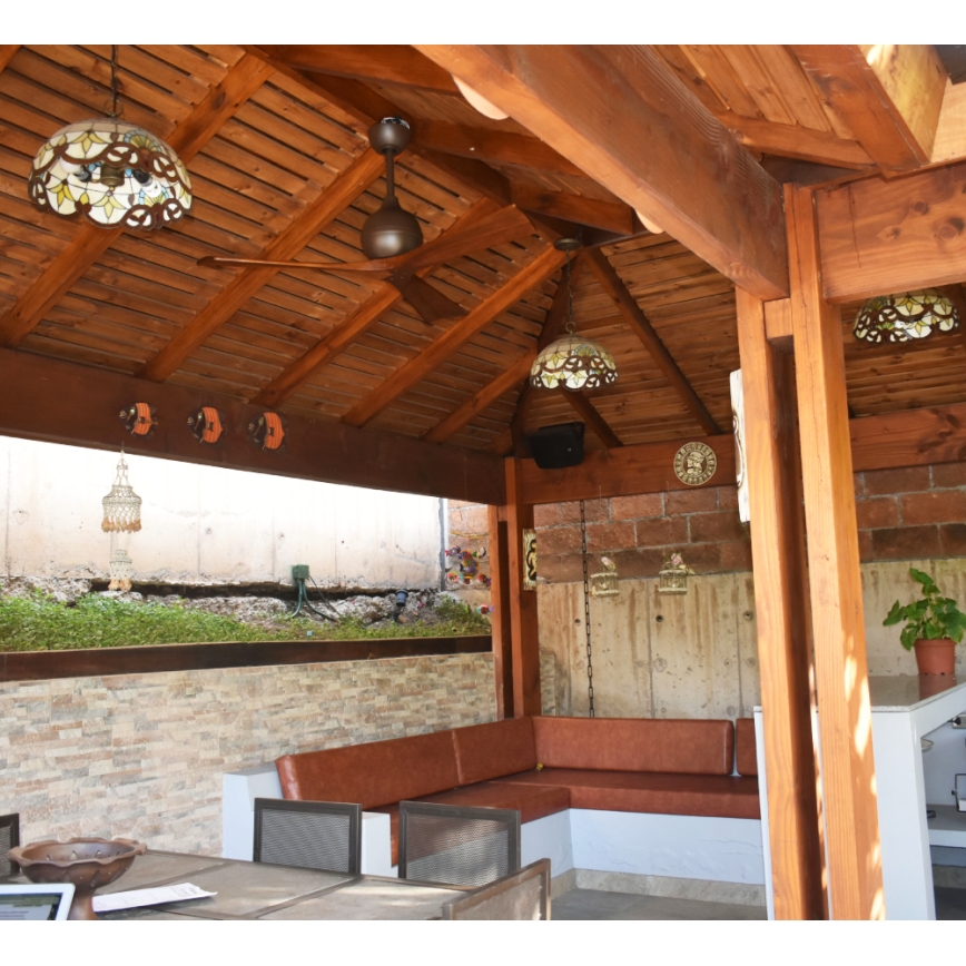 Matthews VEN-IR3-52 - Ventilatore da soffitto IRENE 52 nichel opaco/noce