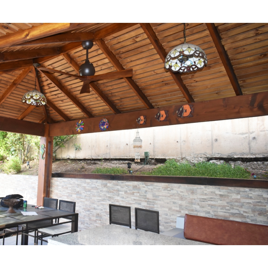 Matthews VEN-IR3-52 - Ventilatore da soffitto IRENE 52 nichel opaco/noce