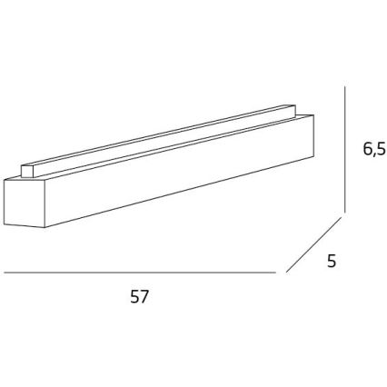 MAXLIGHT C0124 - Plafoniera LED LINEAR LED/18W/230V 57 cm bianco