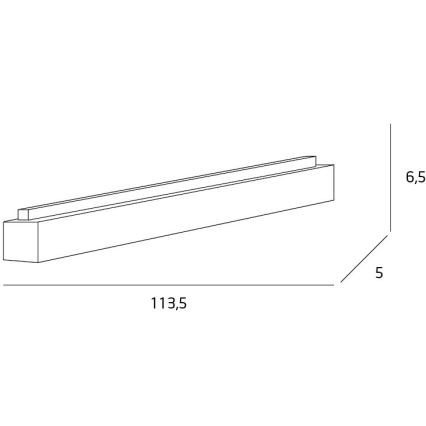 MAXLIGHT C0125D - Plafoniera LED dimmerabile LINEAR LED/36W/230V 113,5 cm bianco
