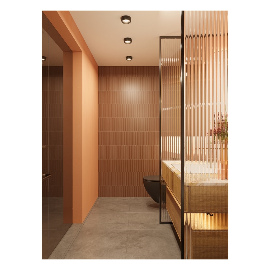 MAXLIGHT C0204 - Plafoniera LED da bagno KODAK LED/8W/230V diametro 10,8 cm IP44 nero