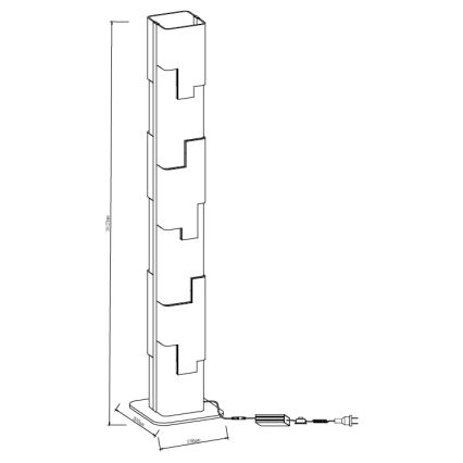 MAXLIGHT F0063 - Lampada da terra LED EVEREST LED/105W/230V 152 cm marrone