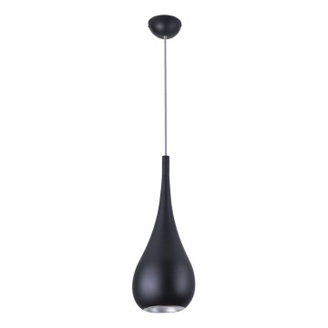 MAXLIGHT P0233 - Lampadario a sospensione con filo DROP 1xE27/40W/230V diametro 20 cm nero