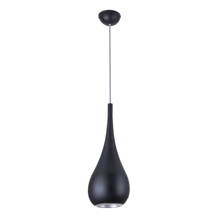 MAXLIGHT P0233 - Lampadario a sospensione con filo DROP 1xE27/40W/230V diametro 20 cm nero