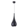 MAXLIGHT P0233 - Lampadario a sospensione con filo DROP 1xE27/40W/230V diametro 20 cm nero