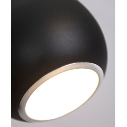 MAXLIGHT P0233 - Lampadario a sospensione con filo DROP 1xE27/40W/230V diametro 20 cm nero