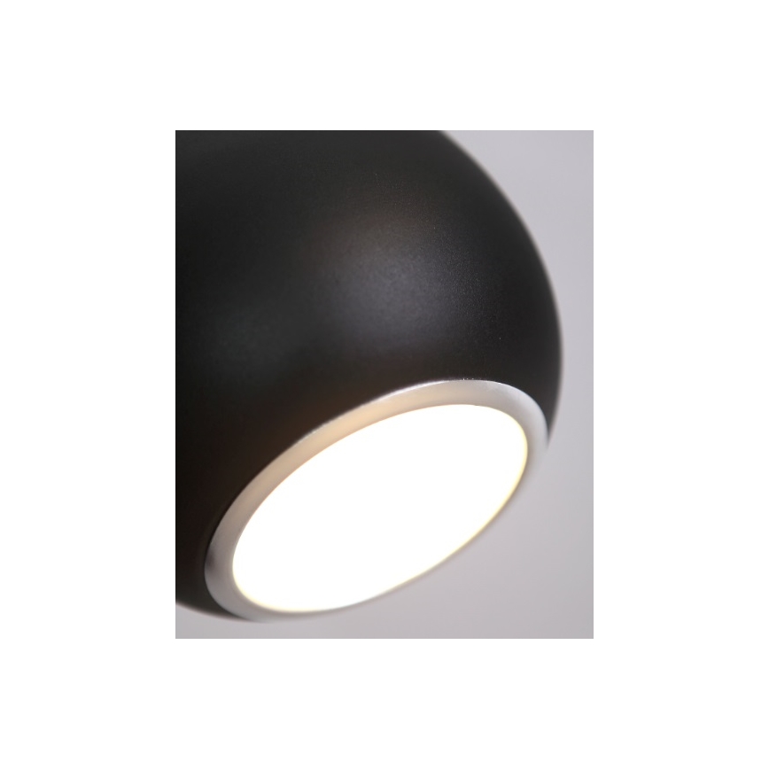 MAXLIGHT P0233 - Lampadario a sospensione con filo DROP 1xE27/40W/230V diametro 20 cm nero