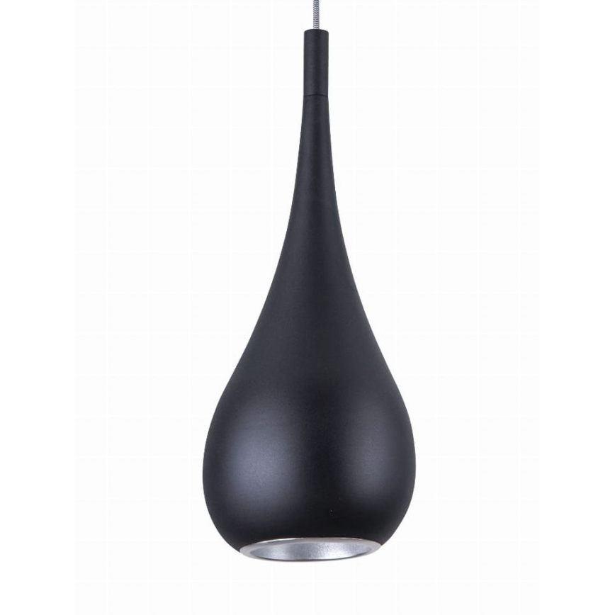 MAXLIGHT P0233 - Lampadario a sospensione con filo DROP 1xE27/40W/230V diametro 20 cm nero