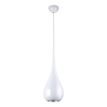 MAXLIGHT P0235 - Lampadario a sospensione con filo DROP 1xE27/40W/230V diametro 20 cm bianco