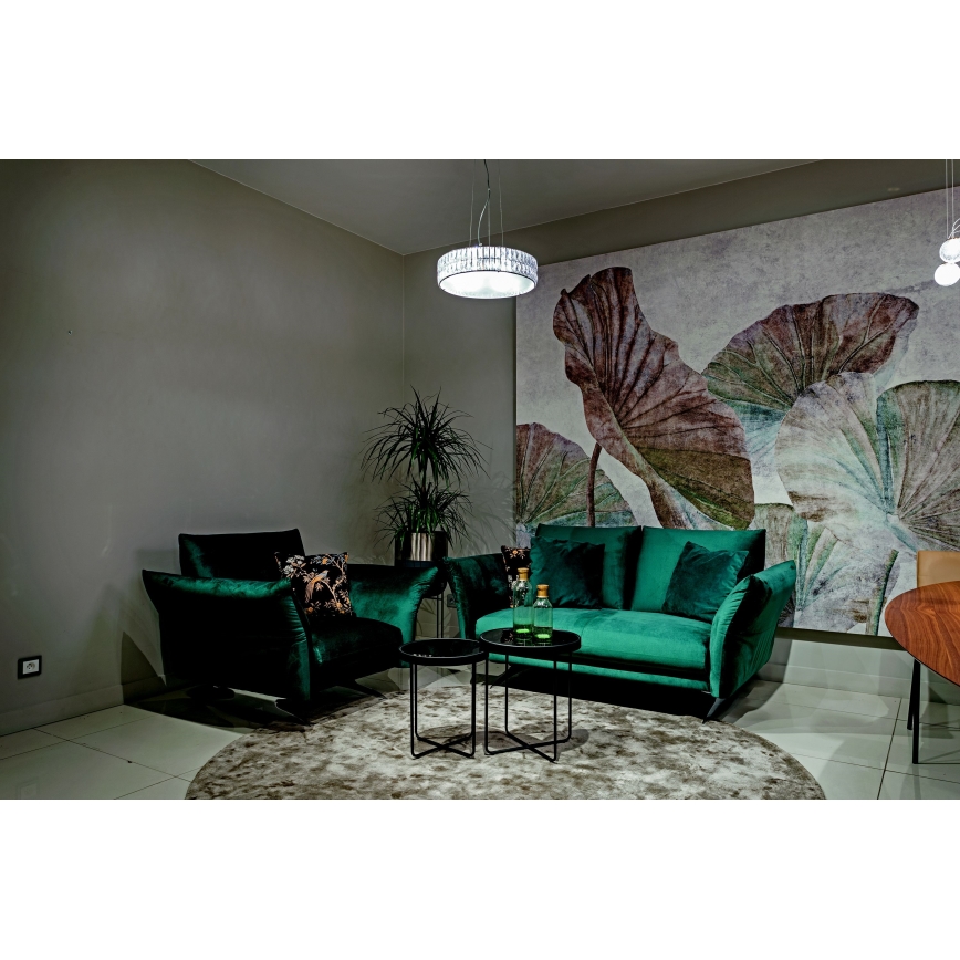 MAXLIGHT P0238 - Lampadario a sospensione con filo DIAMANTE 6xG9/42W/230V diametro 46 cm cromo lucido