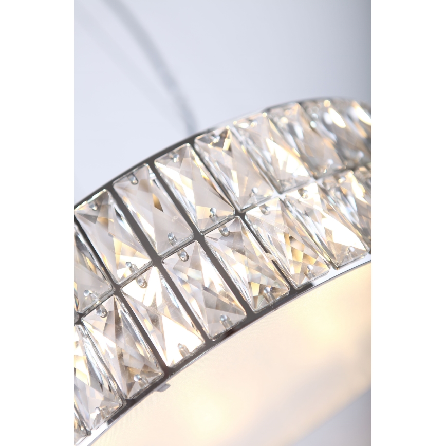 MAXLIGHT P0238 - Lampadario a sospensione con filo DIAMANTE 6xG9/42W/230V diametro 46 cm cromo lucido