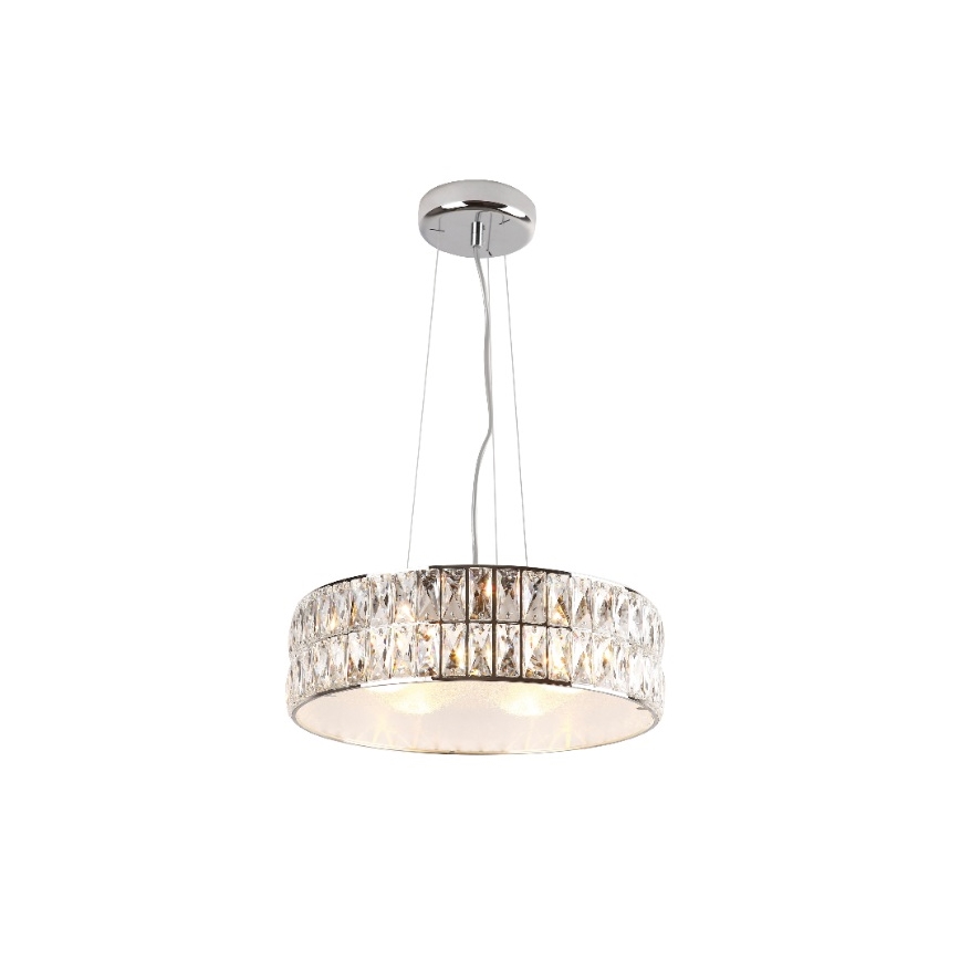 MAXLIGHT P0238 - Lampadario a sospensione con filo DIAMANTE 6xG9/42W/230V diametro 46 cm cromo lucido
