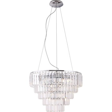 MAXLIGHT P0260 - Lampadario a sospensione con filo MONACO 15xG9/40W/230V diametro 60 cm cromo lucido