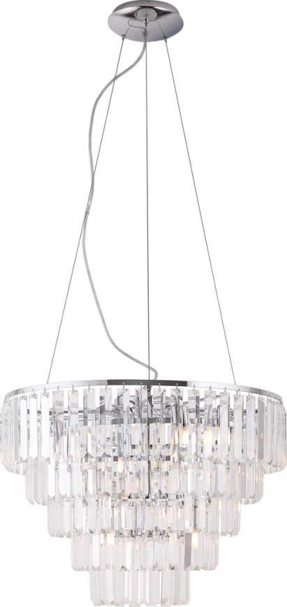 MAXLIGHT P0260 - Lampadario a sospensione con filo MONACO 15xG9/40W/230V diametro 60 cm cromo lucido
