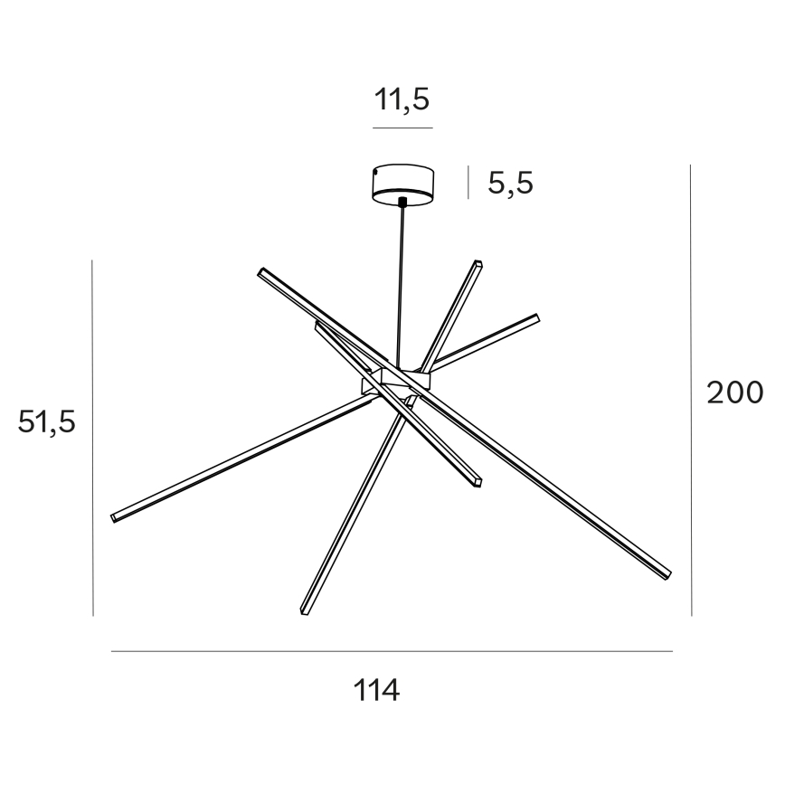 MAXLIGHT P0270 - Lampadario LED a sospensione con filo RAGNO LED/33W/230V bianco