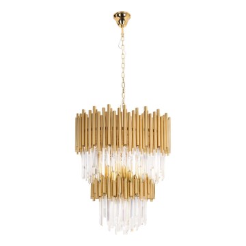 MAXLIGHT P0283 - Lampadario a sospensione con catena VOGUE 16xE14/40W/230V diametro 60 cm oro